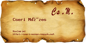 Cseri Mózes névjegykártya