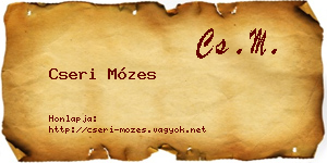 Cseri Mózes névjegykártya