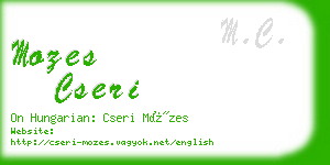 mozes cseri business card